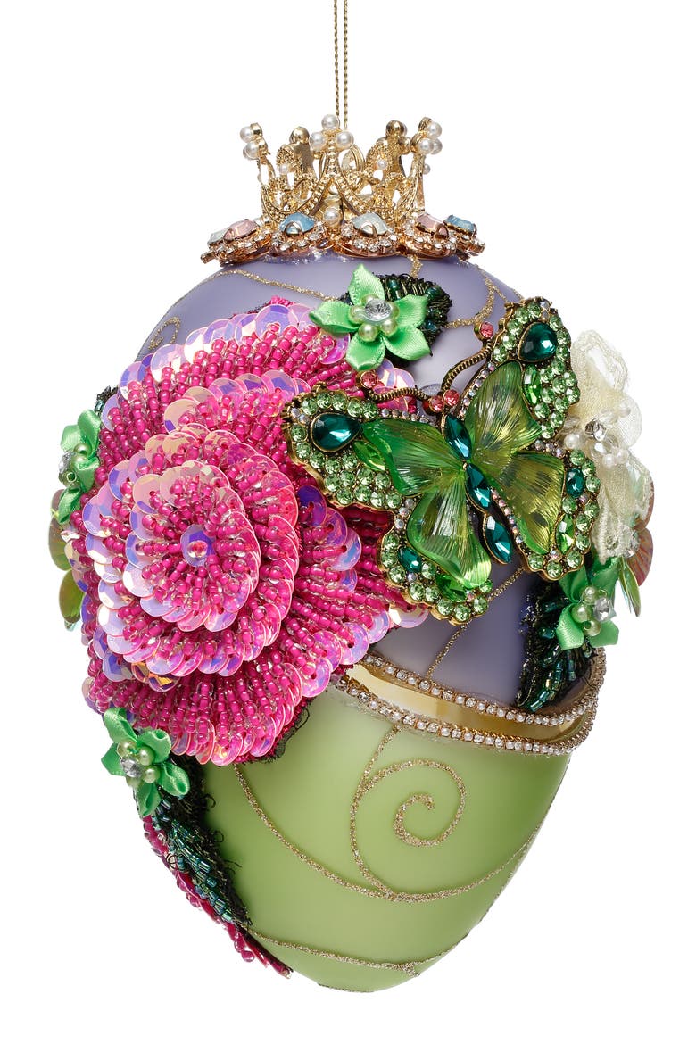 Faberge Jewel Egg Ornament, Green/Purple, Main, color, Pistachio Green