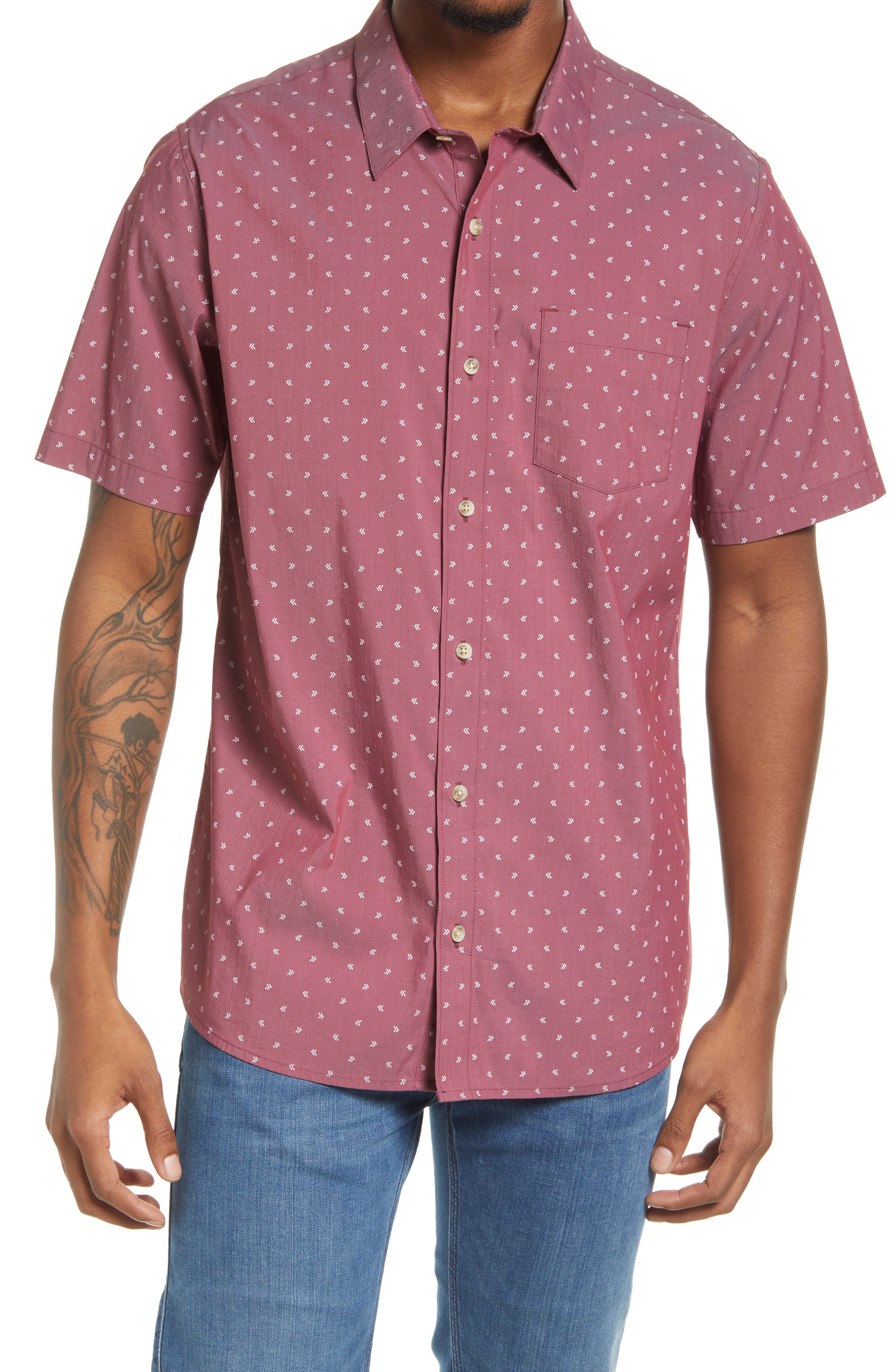 TravisMathew Not Your Best Short Sleeve Button-Up Shirt