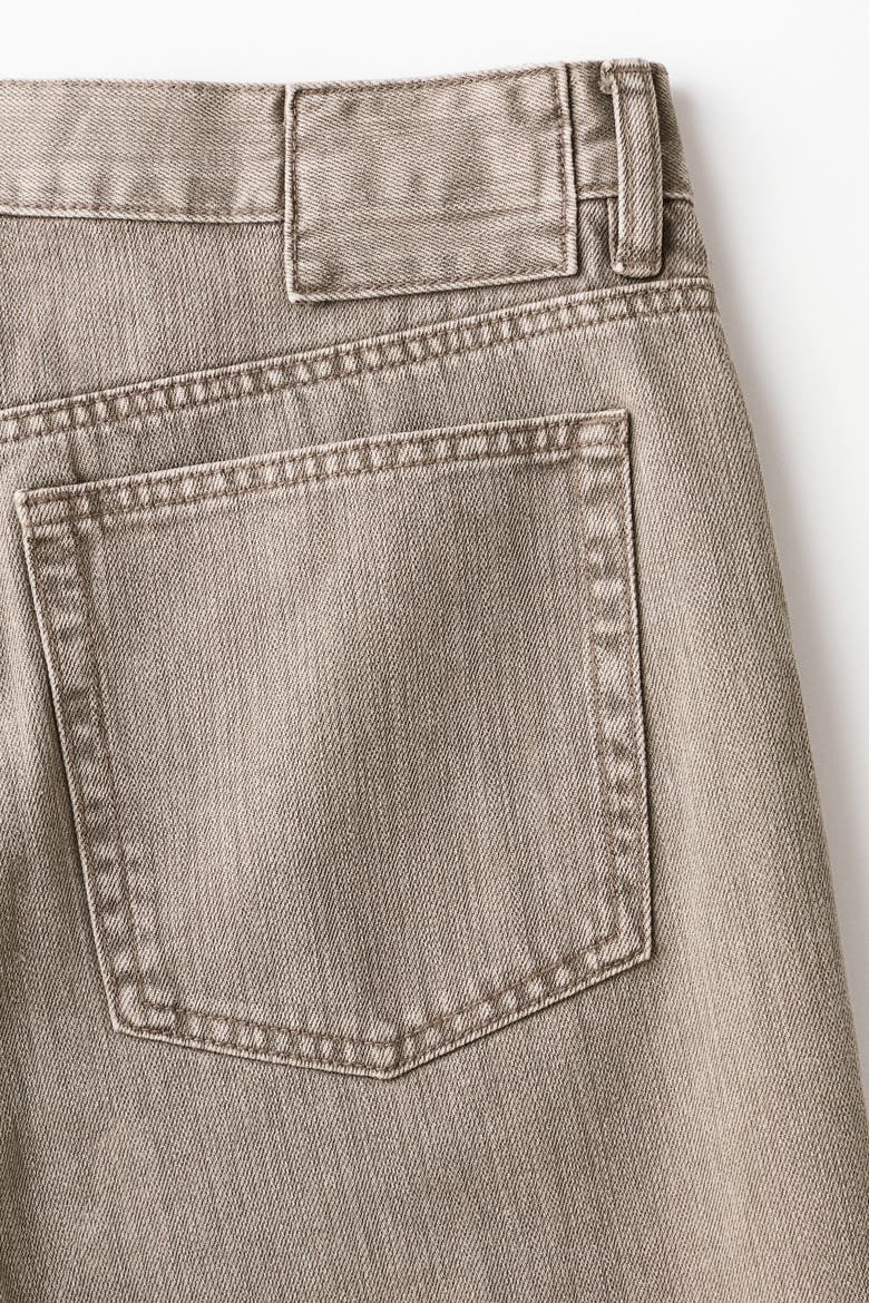 Relaxed Denim Shorts, Alternate, color, Beige
