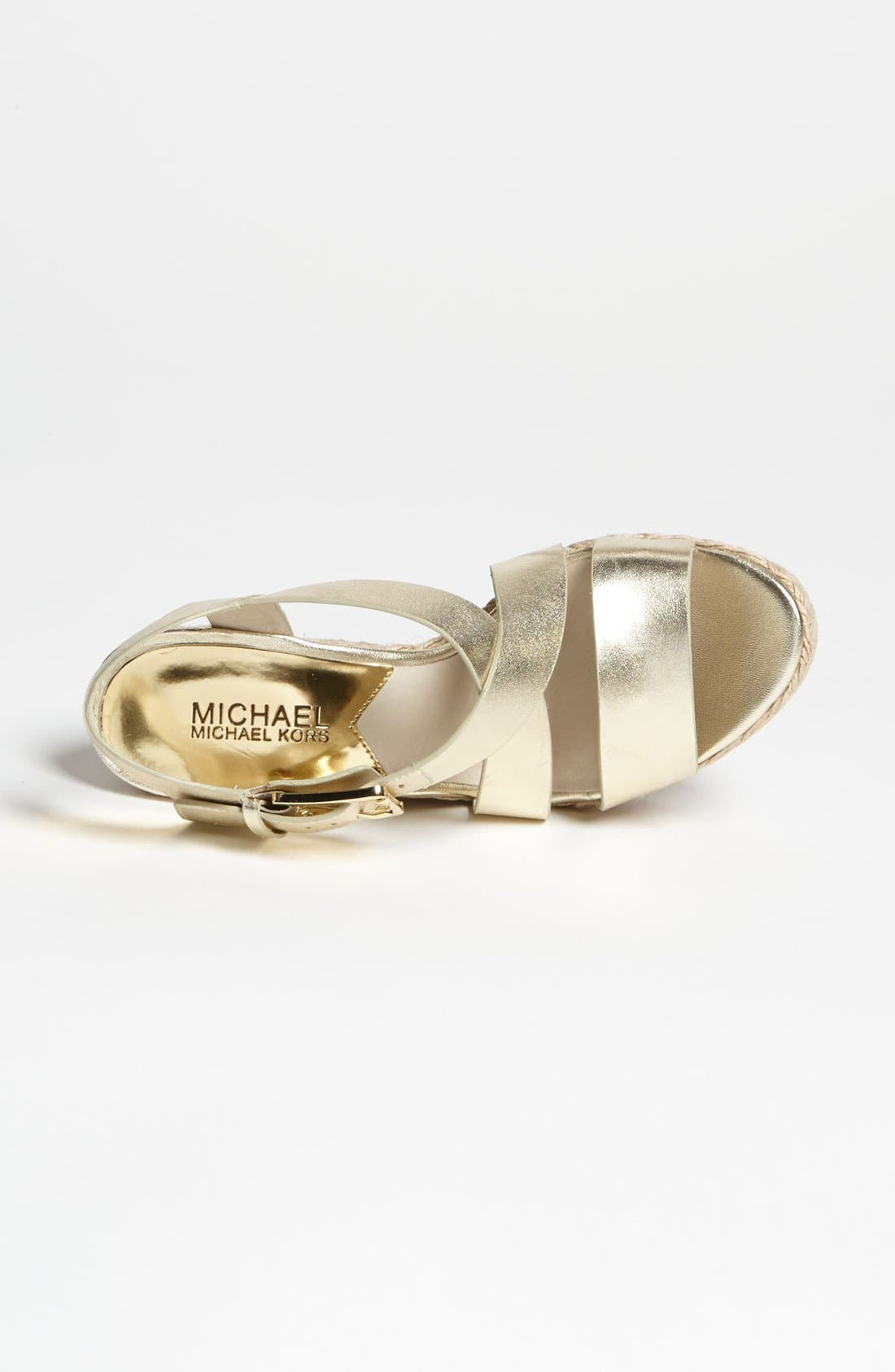 'Giovanna' Wedge Sandal, Alternate, color, PALE GOLD