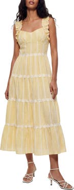 Love By Design Alabama Ruffle Sleeve Tiered Maxi Dress