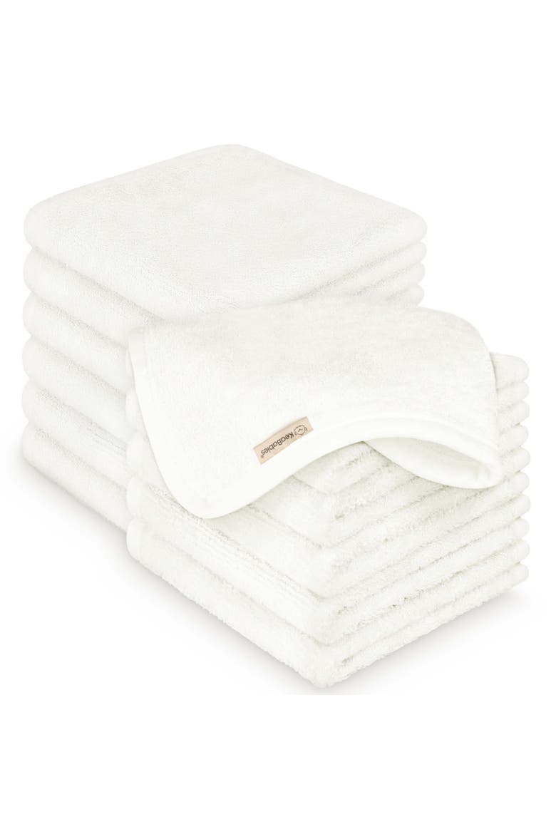 Deluxe Baby Washcloths, Main, color, Soft White
