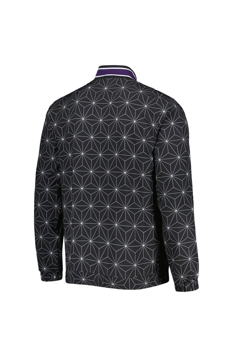 STARTER Men's Starter Black Phoenix Suns In-Field Play Fashion Satin Full-Zip Varsity Jacket, Alternate, color, Black