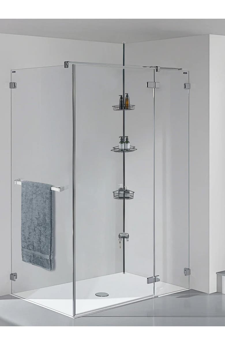 J AND V TEXTILES Rustproof Corner Shower Caddy, Alternate, color, 