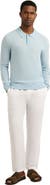 Onia Cotton Textured Knit Long Sleeve Polo