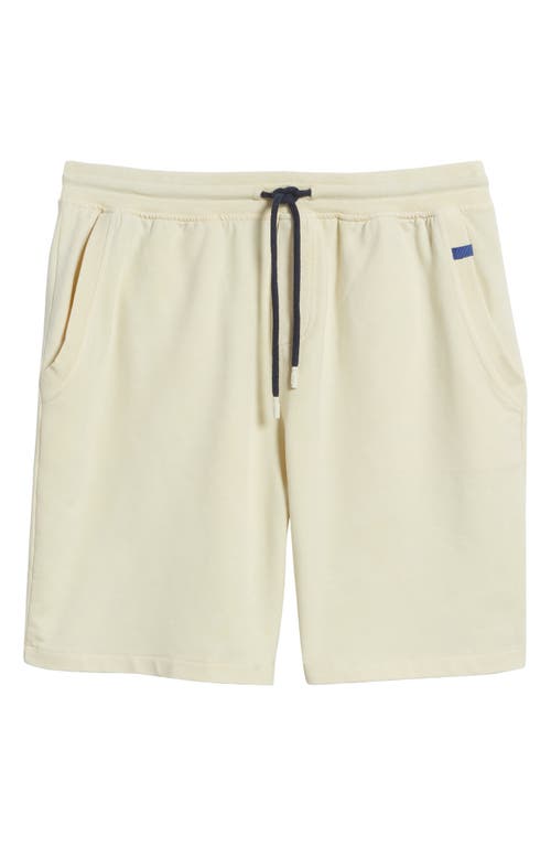 Stone Rose Acid Wash Fleece Sweat Shorts In Sand