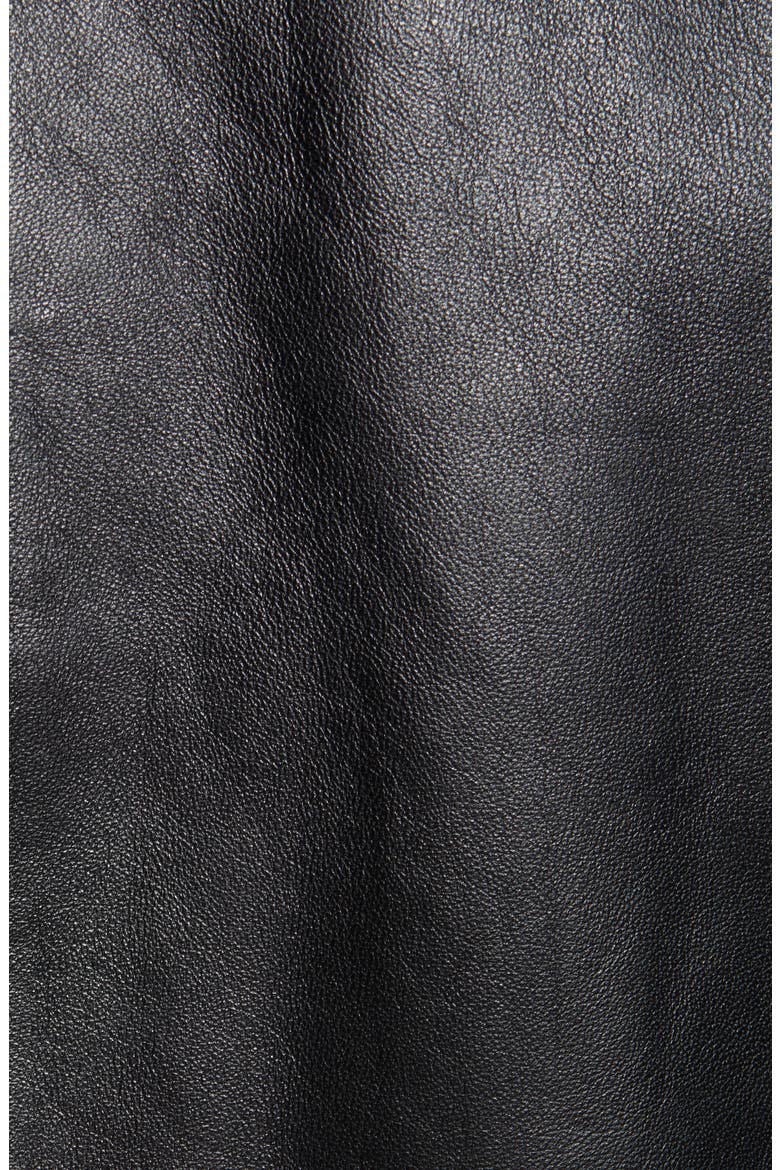Lambskin Leather Bomber Jacket, Alternate, color, BLACK