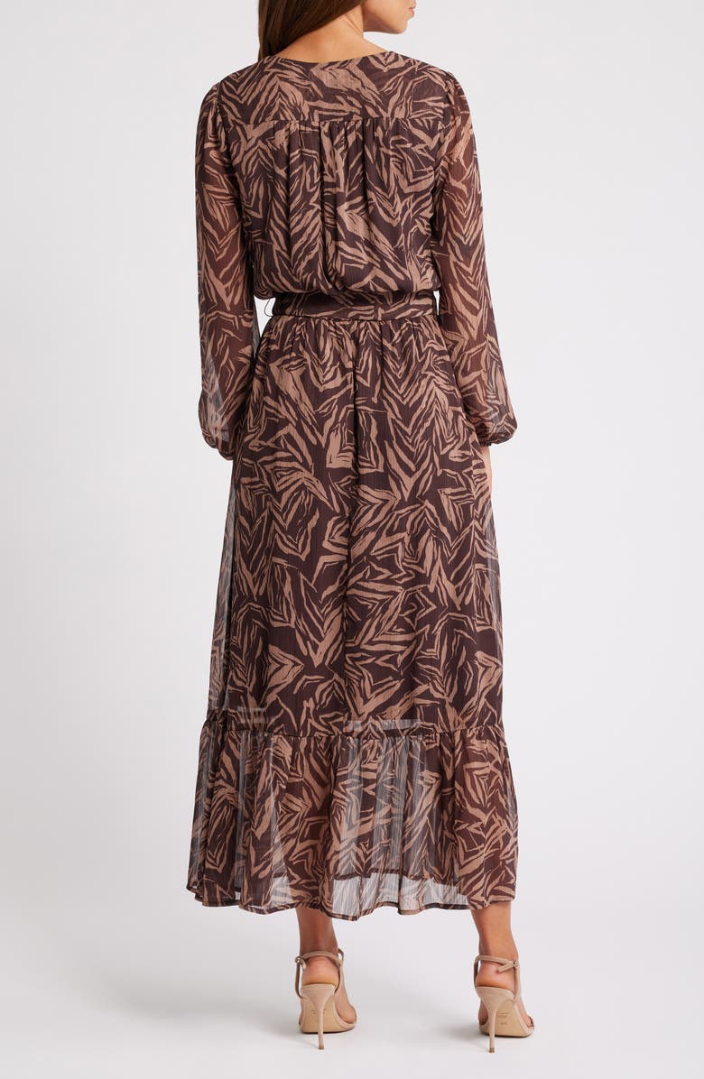 Chelsea28 Long Sleeve Faux Wrap Dress, Alternate, color, 