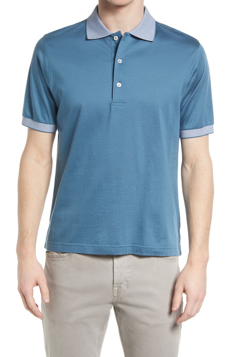 Scott Barber Men's Mercerized Cotton Polo Shirt, Main, color, 