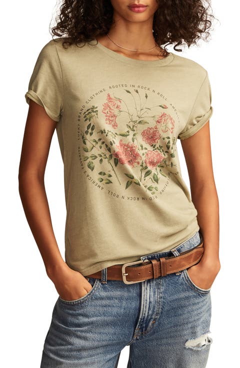 Circular Floral Graphic T-Shirt