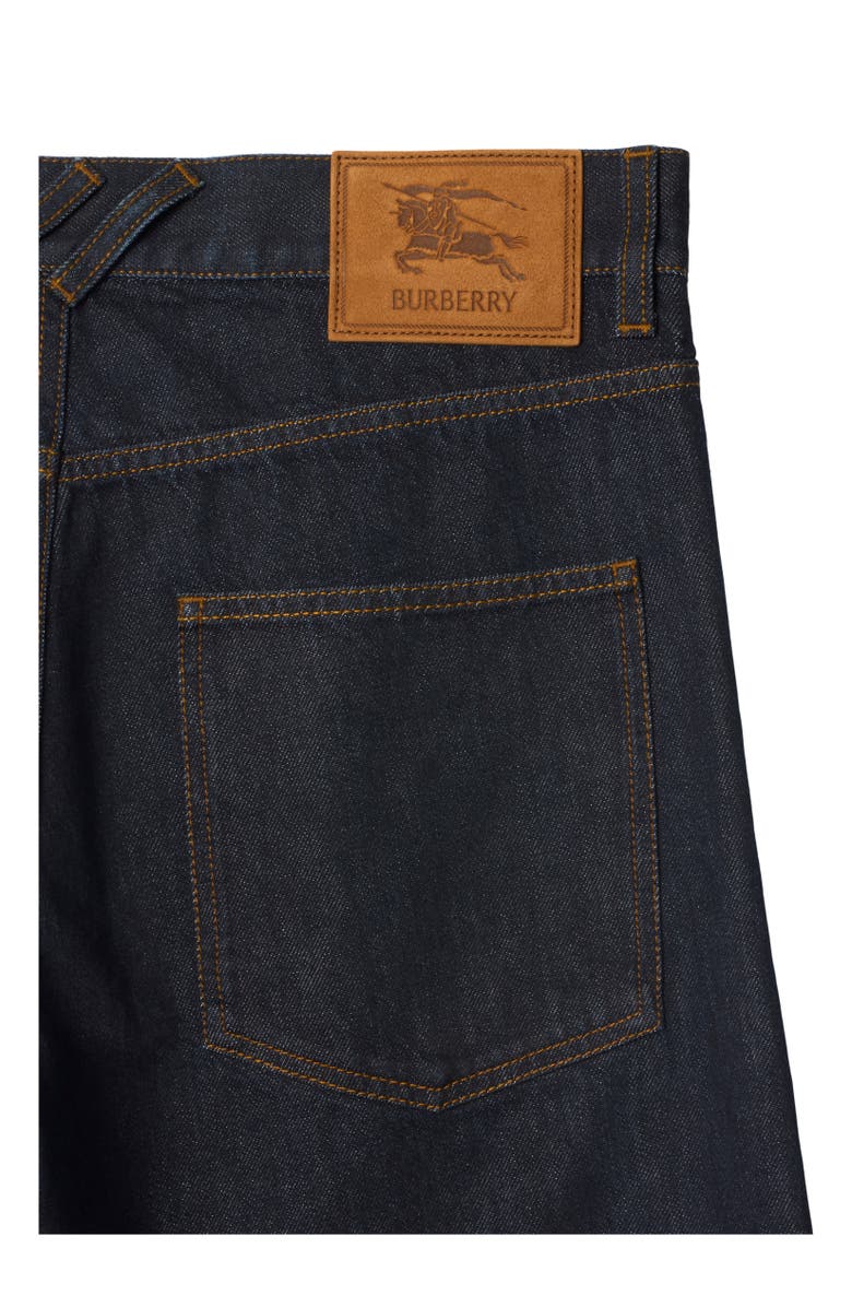 Burberry Straight Turn-up Jeans, Alternate, color, Dark Indigo