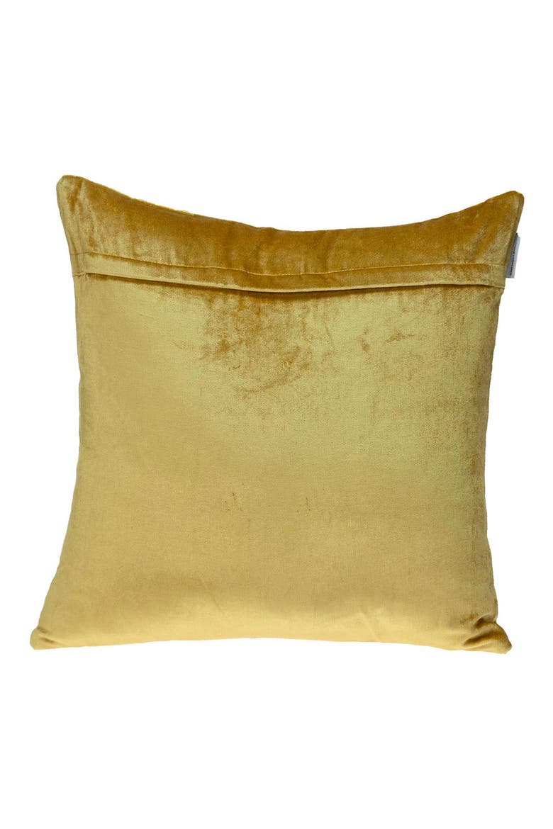 Marrisa Velvet Throw Pillow, Alternate, color, YELLOW