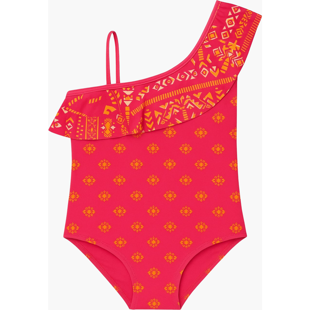 Hermoza Girls' Little Katie One Piece Swimsuit - Little Kid, Big Kid In Red