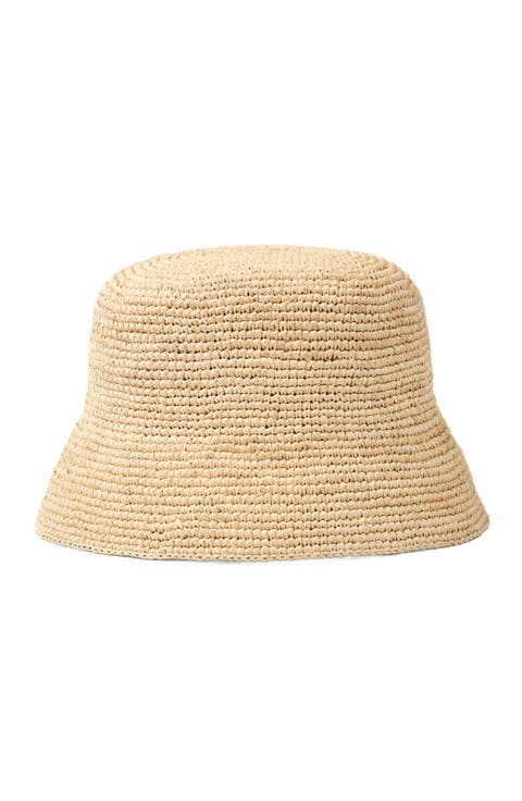 Raffia bucket hat