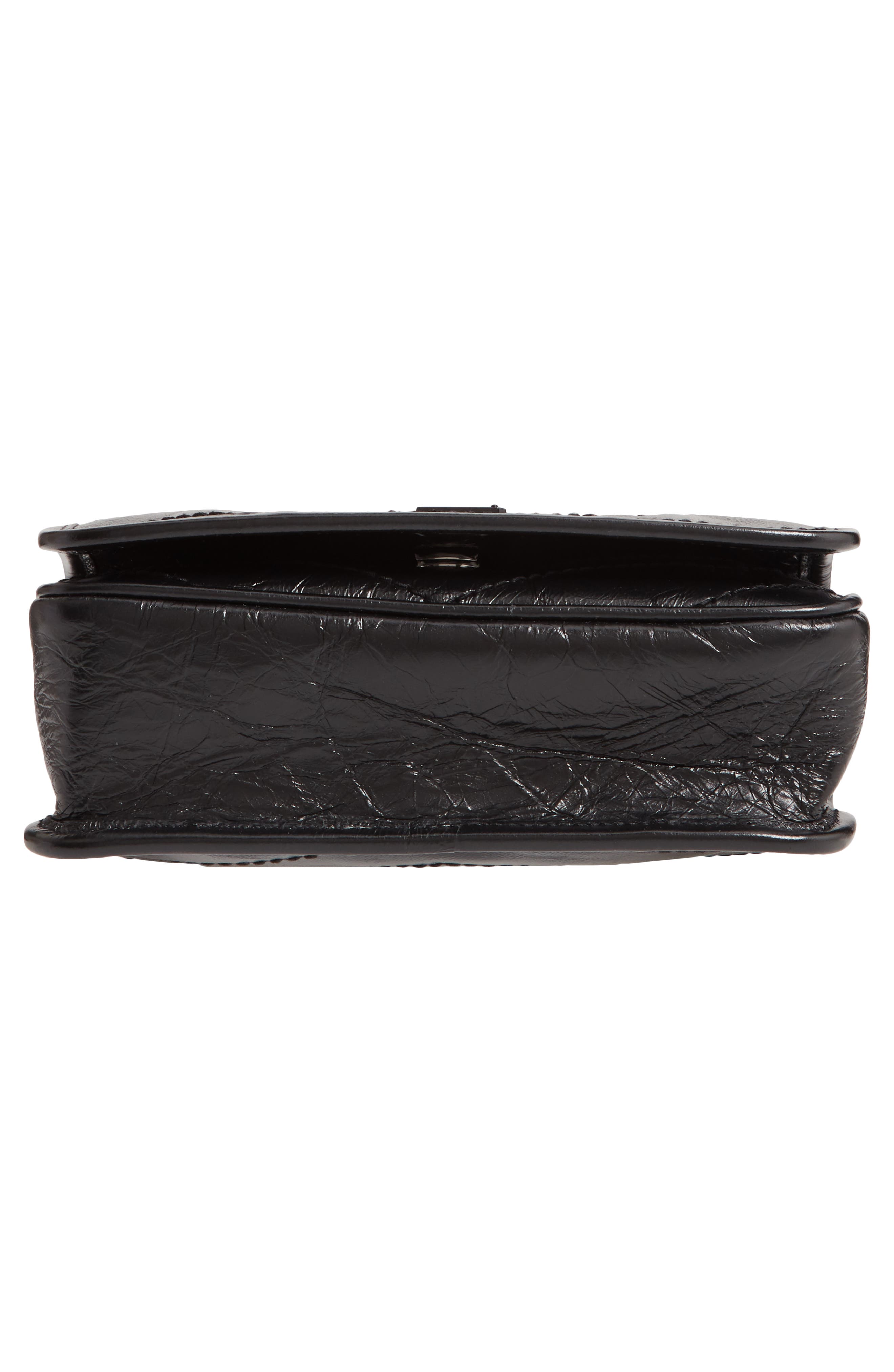 Saint Laurent Niki Leather Wallet on a Chain, Alternate, color, 