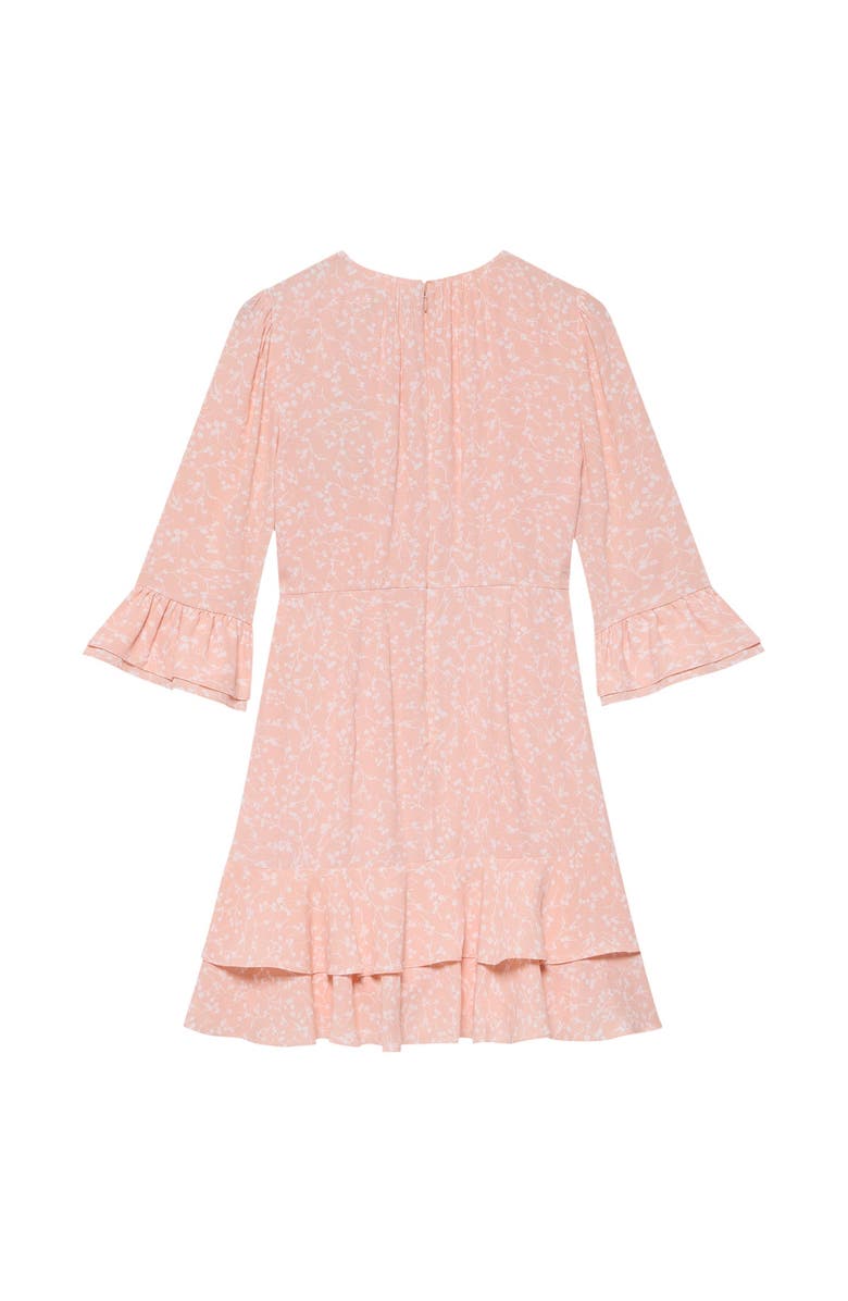 MINT VELVET Floral Print Ruffle Mini Dress, Alternate, color, Pink