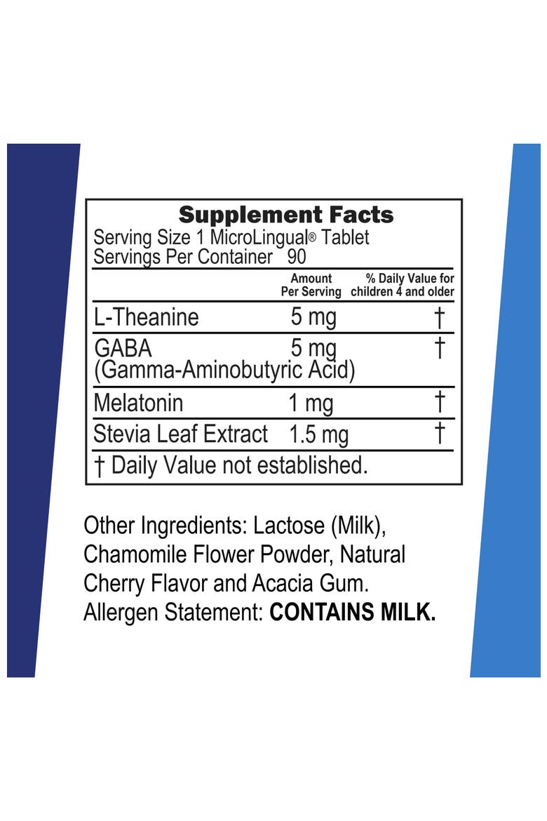 Kids Sleep Clean Melts Melatonin Supplement, Alternate, color, White
