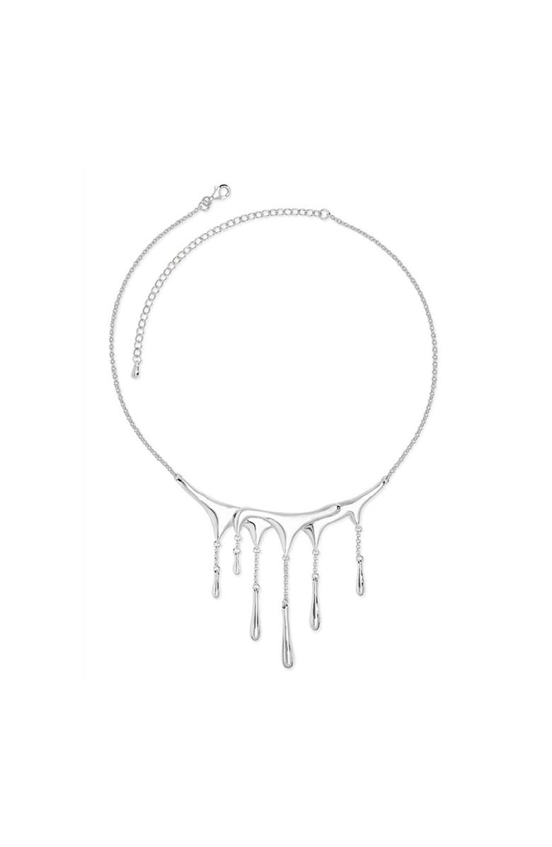 Lucy Quartermaine Melting Drop Necklace, Main, color, Sterling Silver