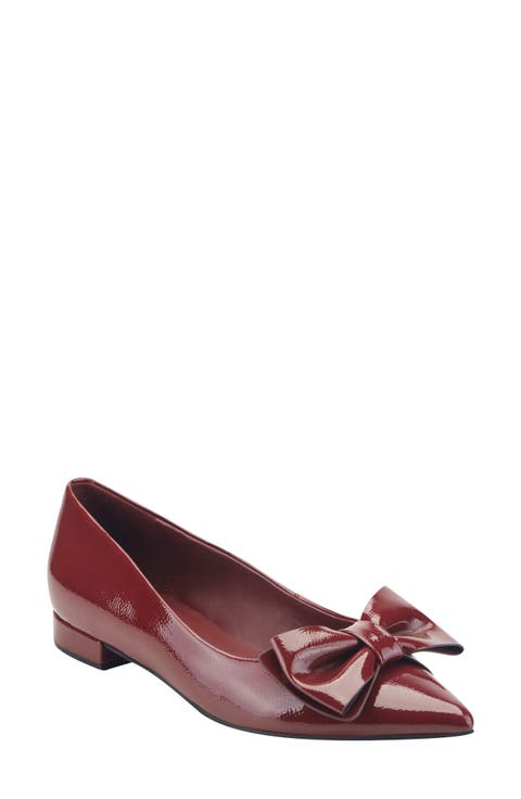Alicce Faux Leather Pointed Toe Flat