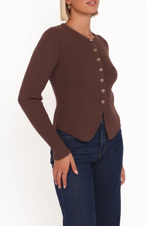 Petal And Pup Petal & Pup Circle Rib Cardigan In Brown
