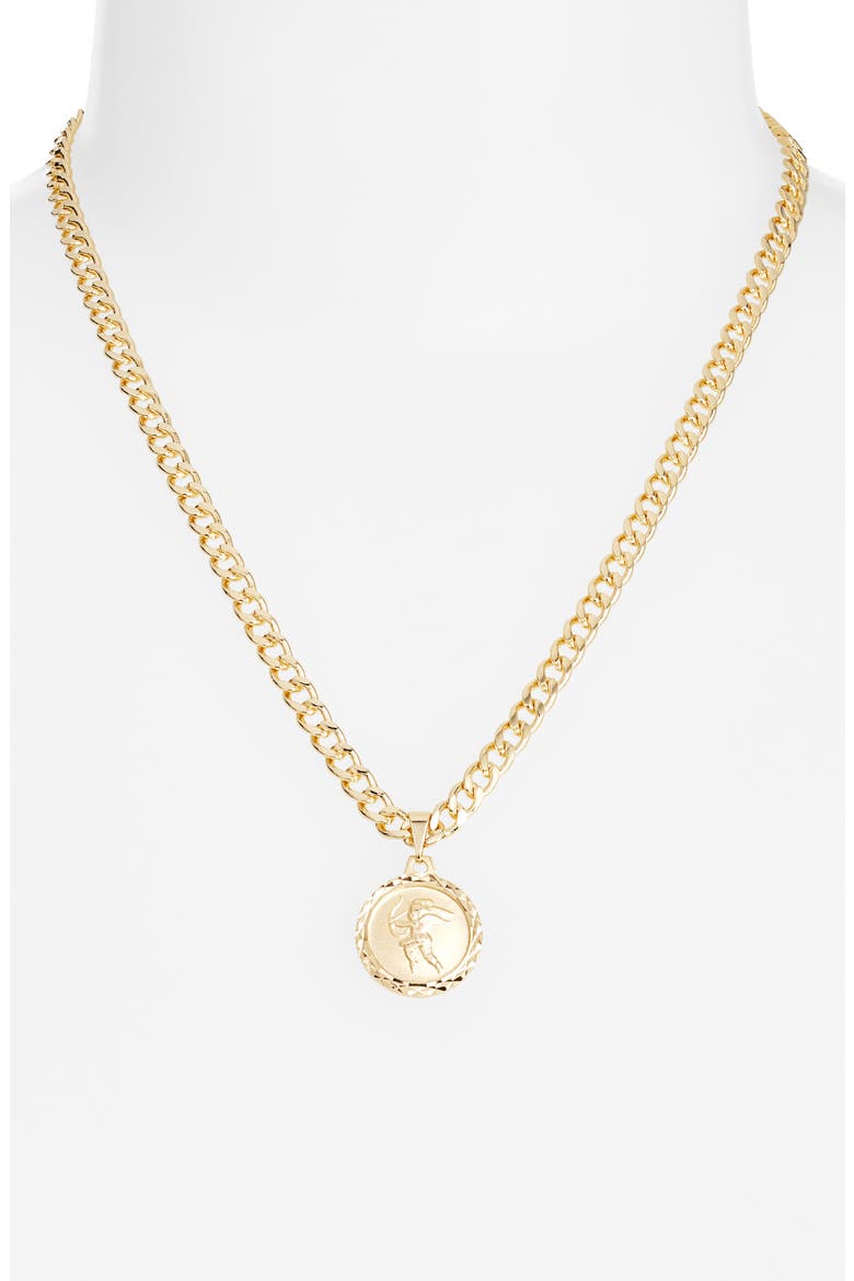 The Cupid Necklace, Alternate, color, GOLD