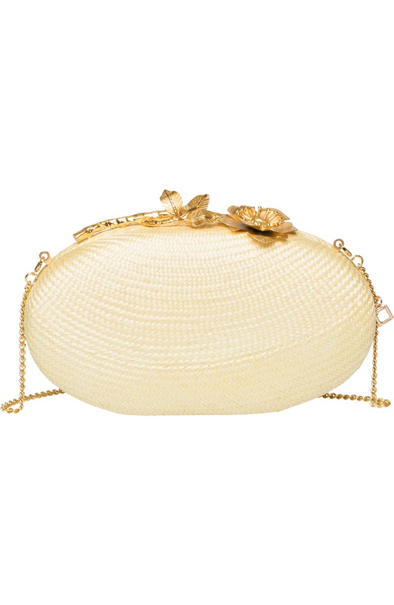 Rafe New York Joanna Oval Clutch, Alternate, color, Pale Yellow