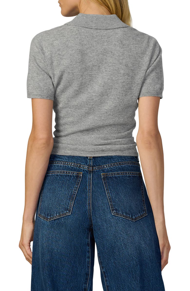Joe's The Short Sleeve Cashmere Polo Sweater, Alternate, color, Heather Grey