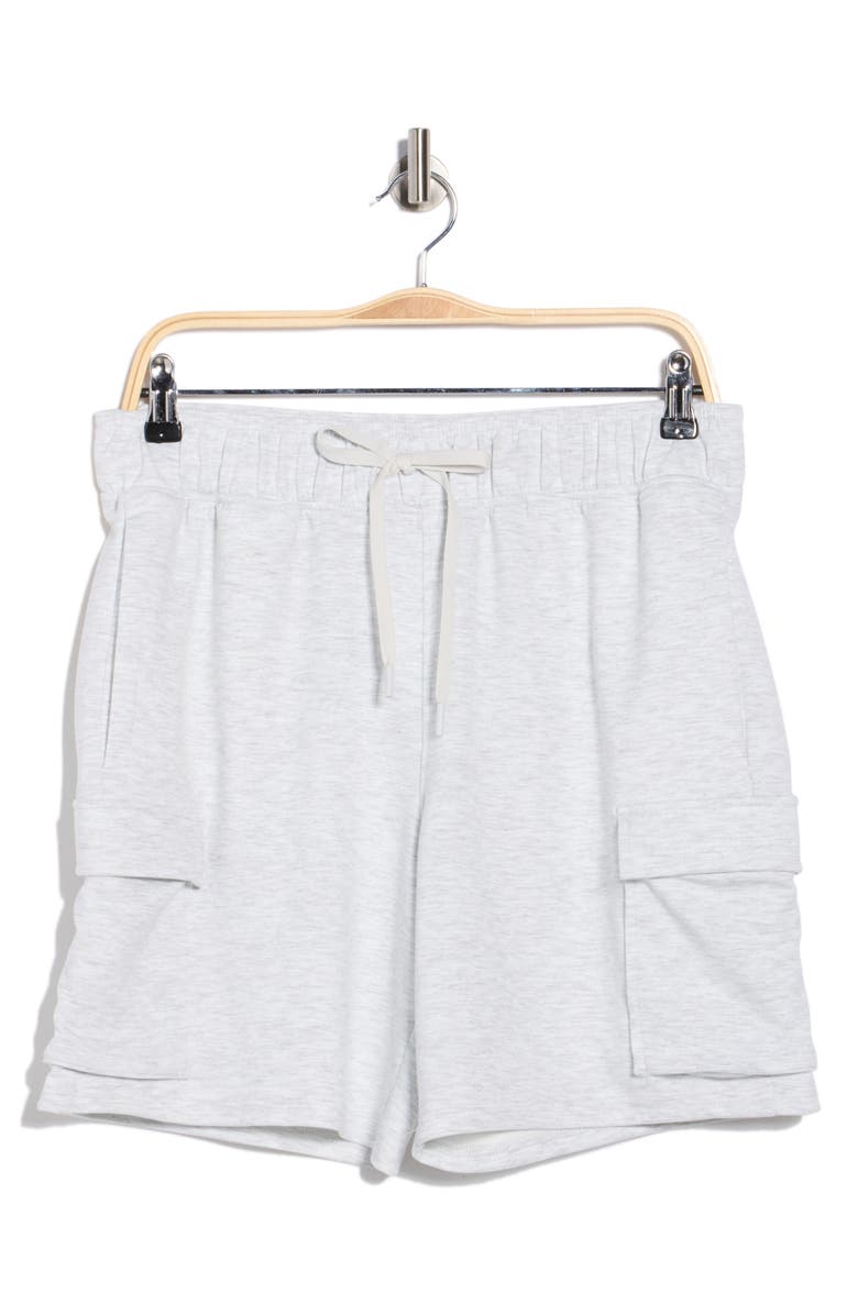 90 DEGREE BY REFLEX James 7-Inch Scuba Knit Cargo Shorts, Alternate, color, Heather Grey