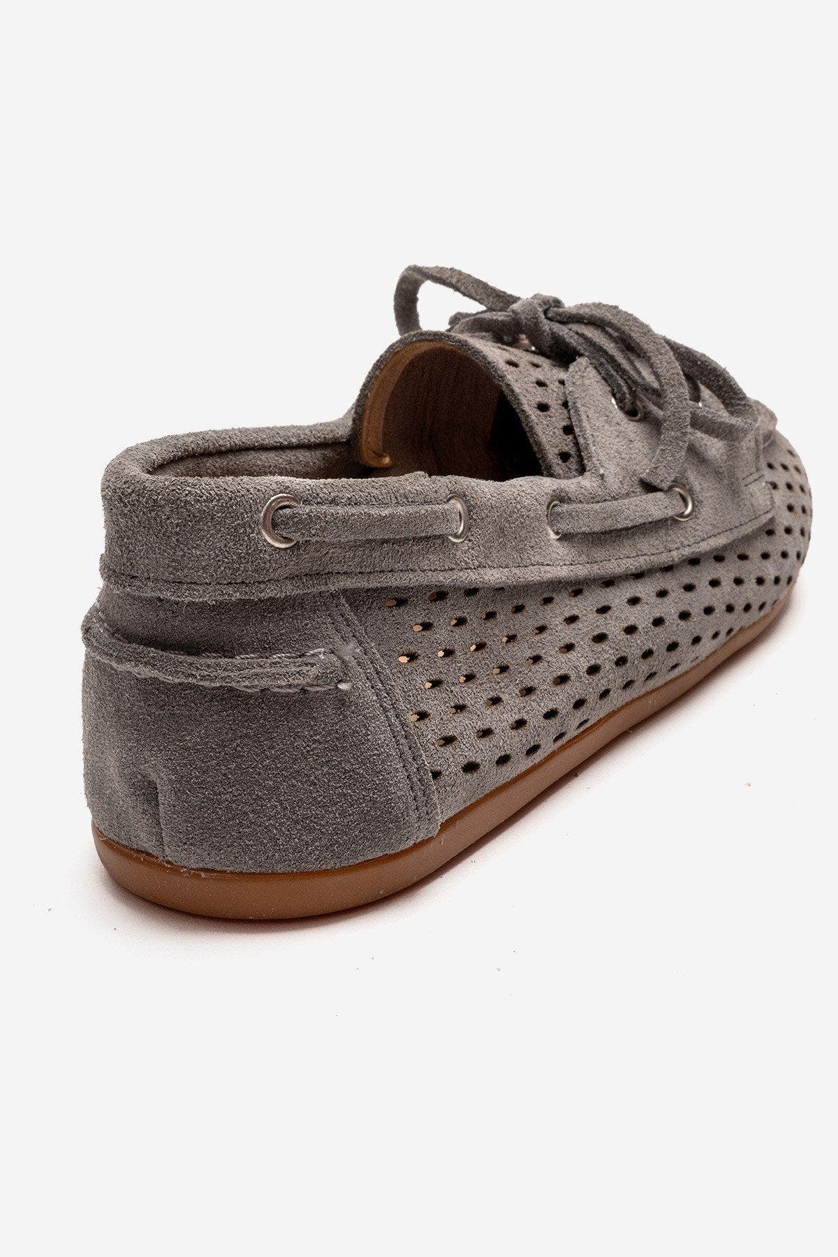 Forever & Always Shoes Stevo Leather Lace Up Loafer, Alternate, color, Grey Suede