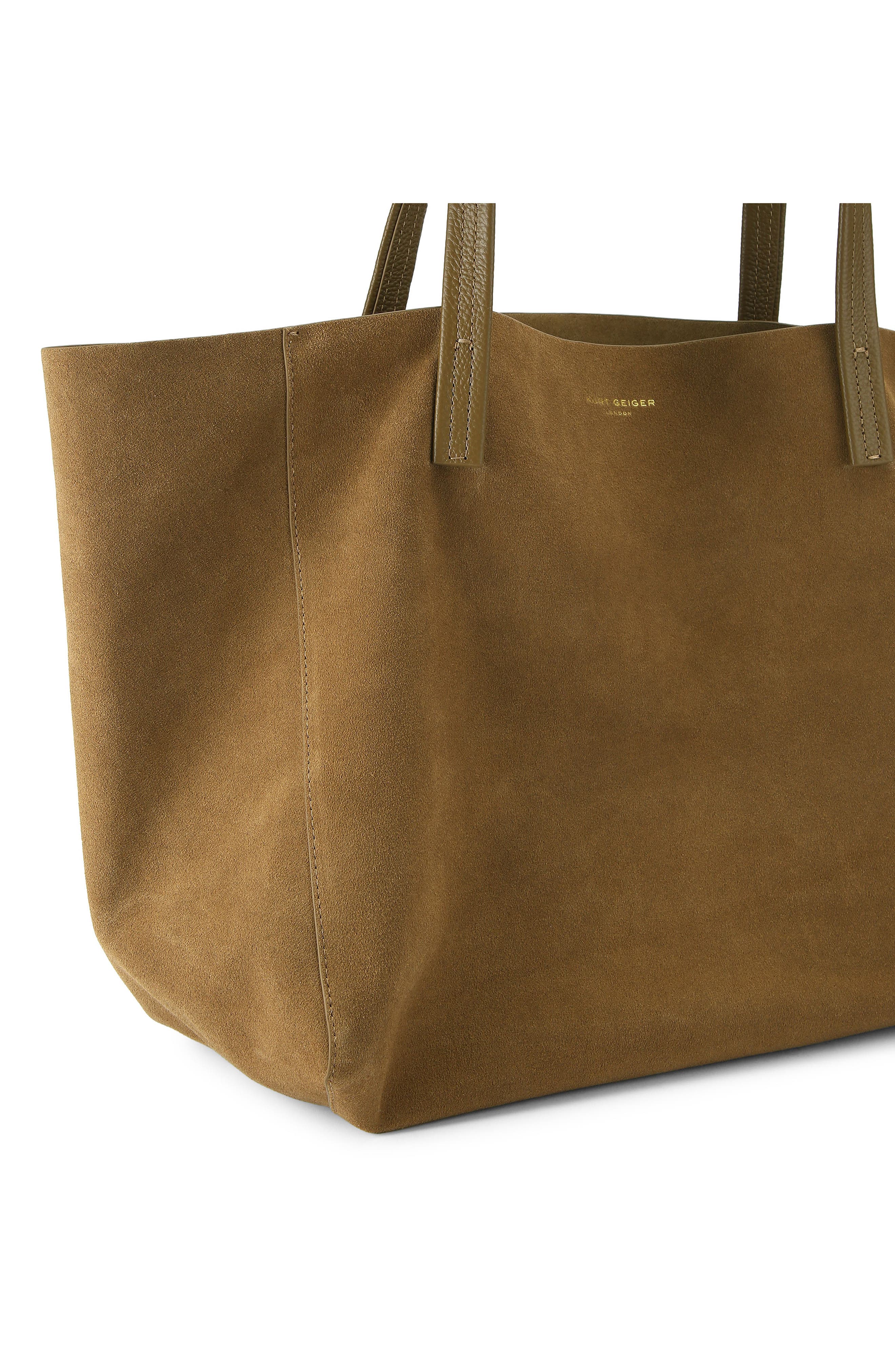 Kurt Geiger London Large Violet Suede Tote, Alternate, color, Tan Suede