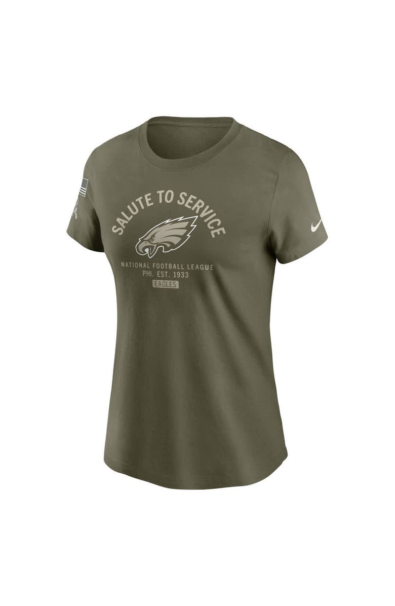 Nike Women's Nike Olive Philadelphia Eagles 2025 Salute to Service Sideline T-Shirt, Alternate, color, Olive
