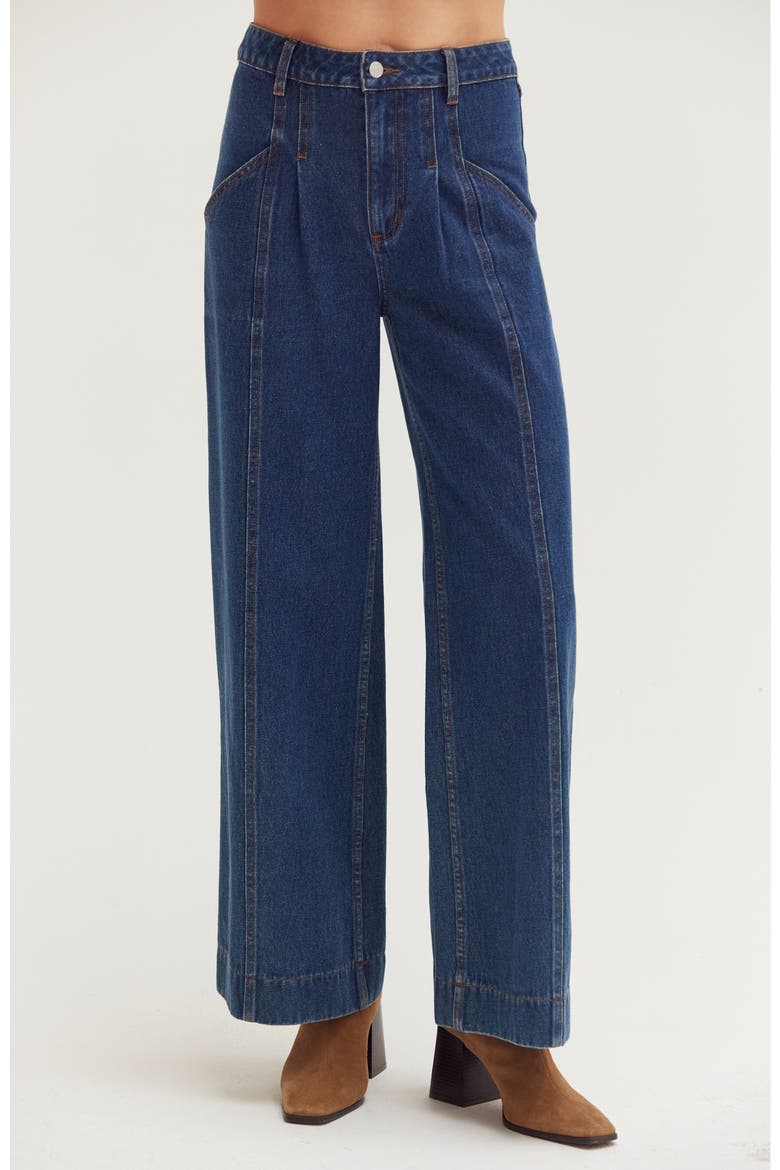 Flare Denim Pants, Main, color, Denim Blue