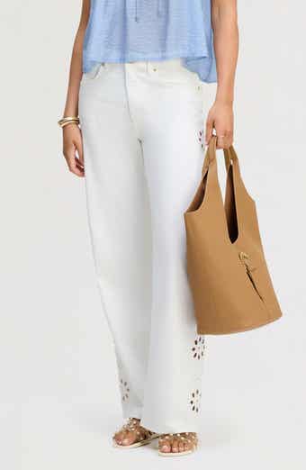 Cutout Wide Leg Jeans