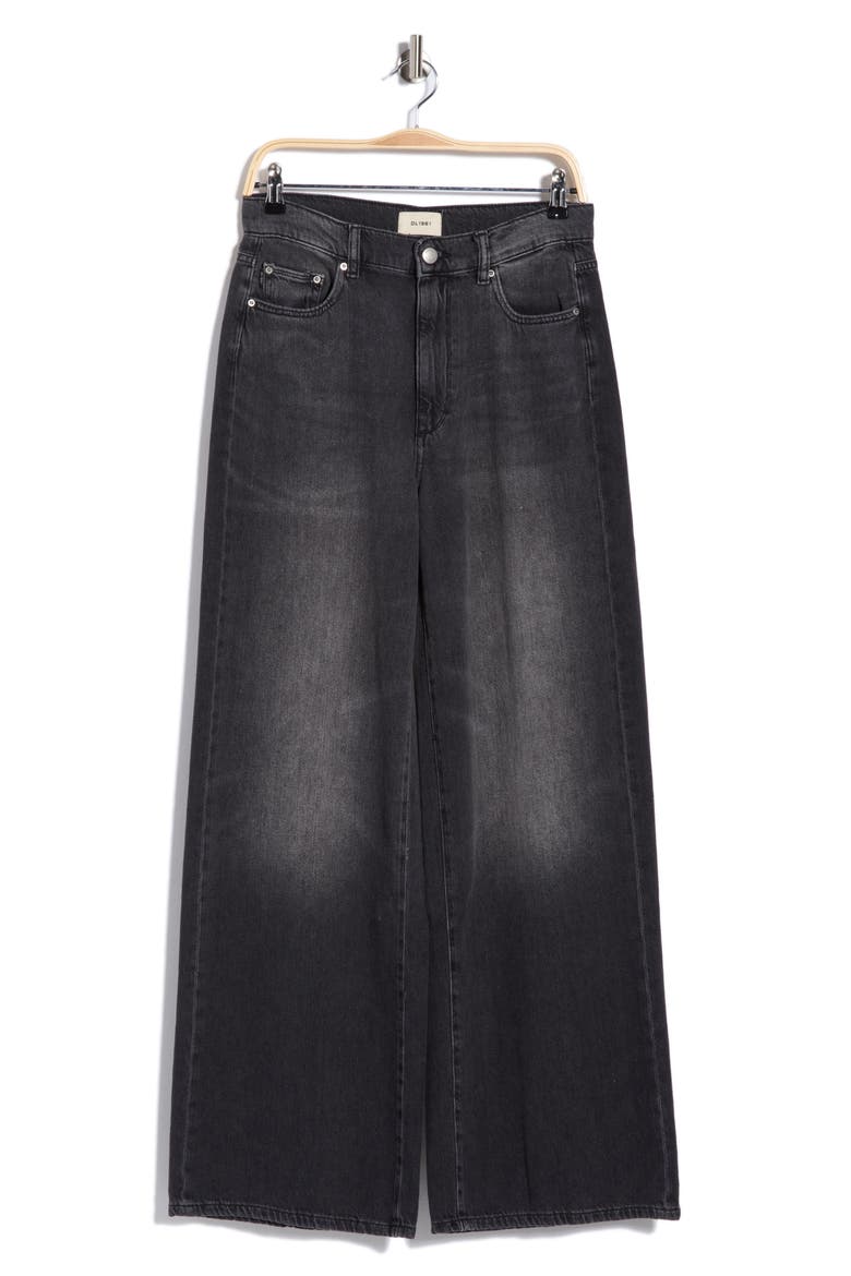 Hepburn High Waist Wide Leg Jeans, Main, color, NIGHTSHADE AURA