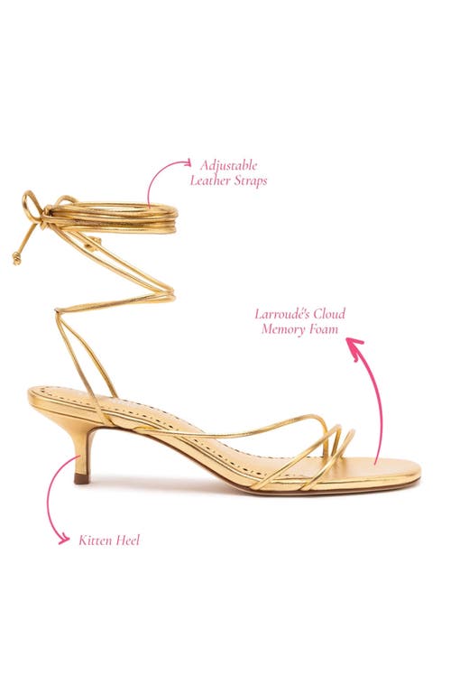 Larroude Larroudé Sara Sandal In Gold