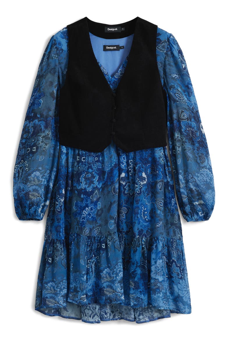Long Sleeve Minidress, Alternate, color, DARK BLUE