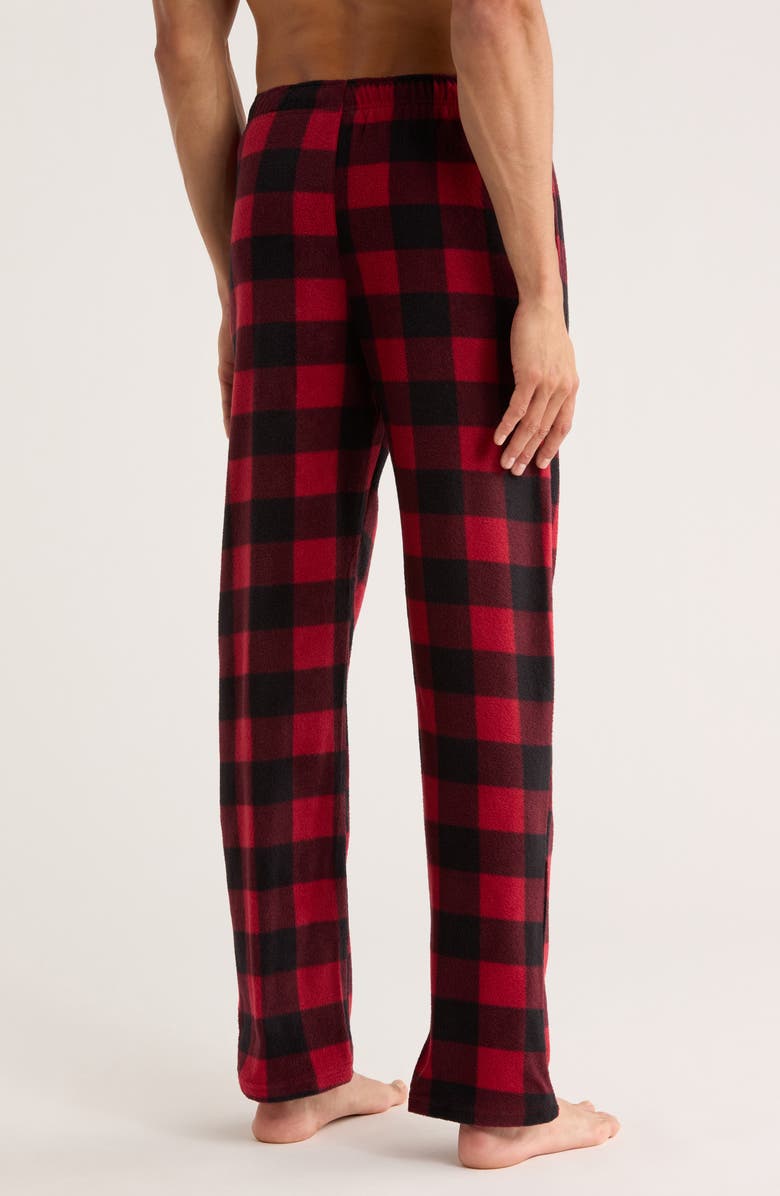 Lucky Brand Buffalo Plaid Dual Fleece Pajama Pants, Alternate, color, Chili Pepper Print