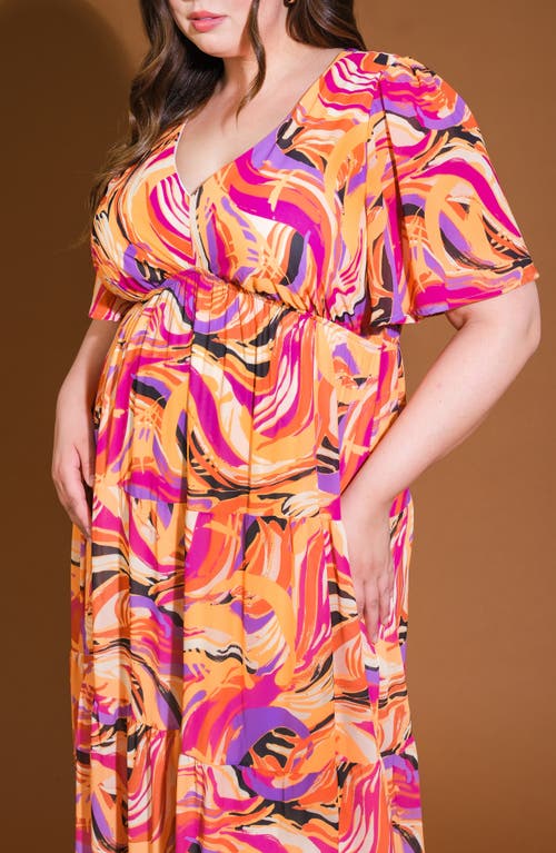 Flying Tomato Printed Tiered Maxi Dress