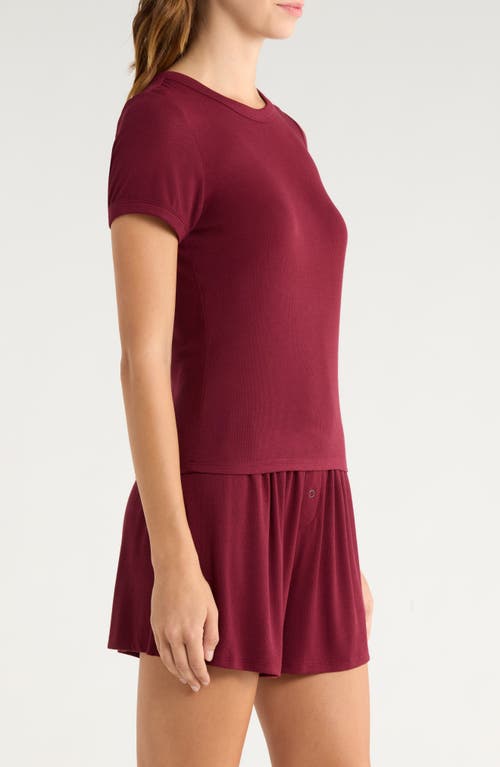 Lunya Ribbed Short Pajamas In Red