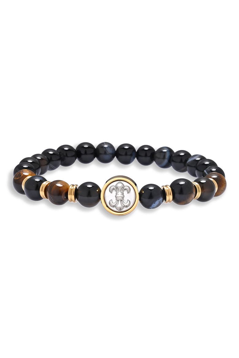 Jeremiah Tiger's-Eye Beaded Bracelet, Main, color, GOLD