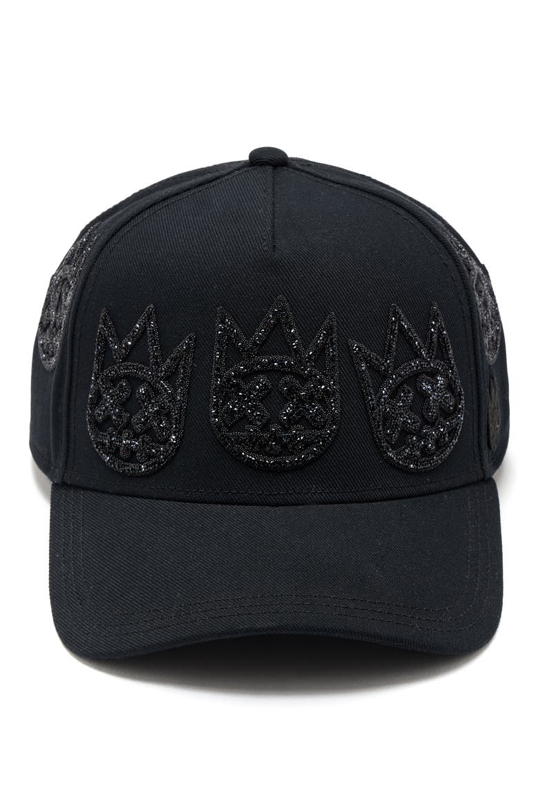 Crystal Crown Baseball Cap, Main, color, BLACK
