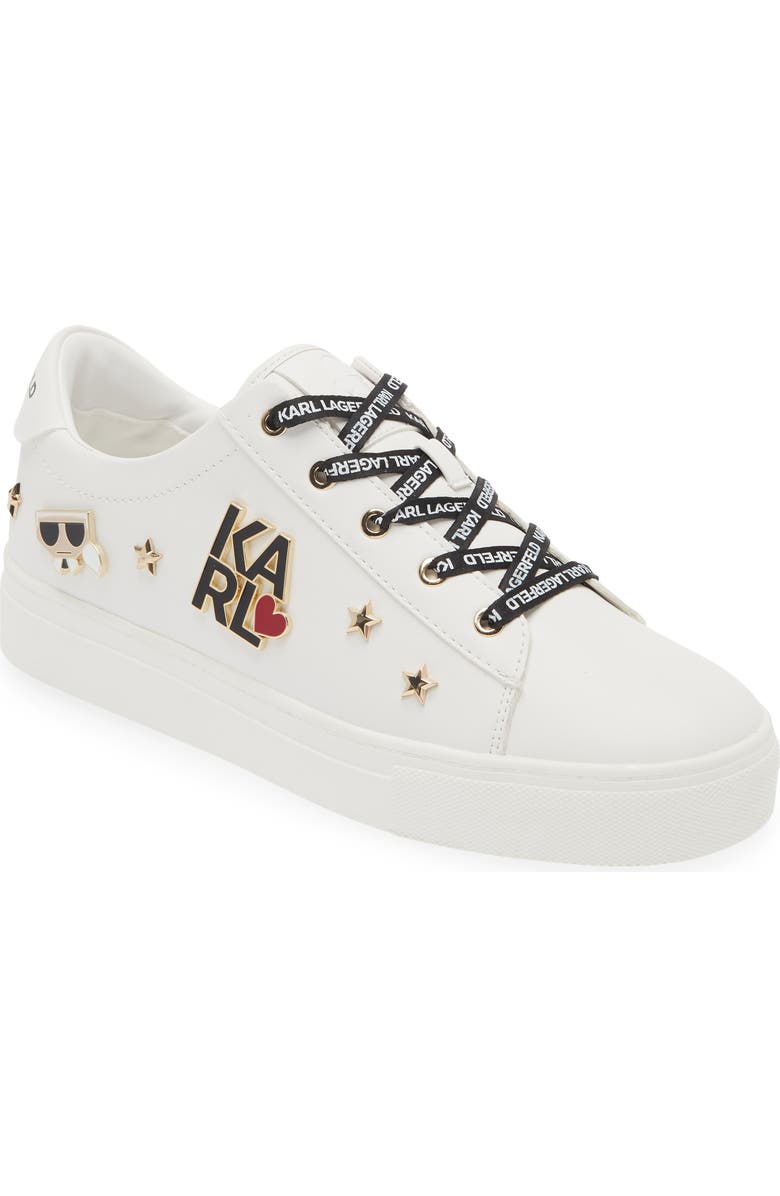 KARL LAGERFELD PARIS Cammy Sneaker, Main, color, Brt White