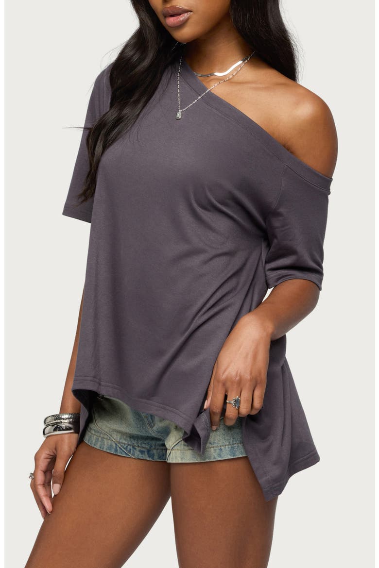 Josy One-Shoulder Top, Alternate, color, DARK-GRAY