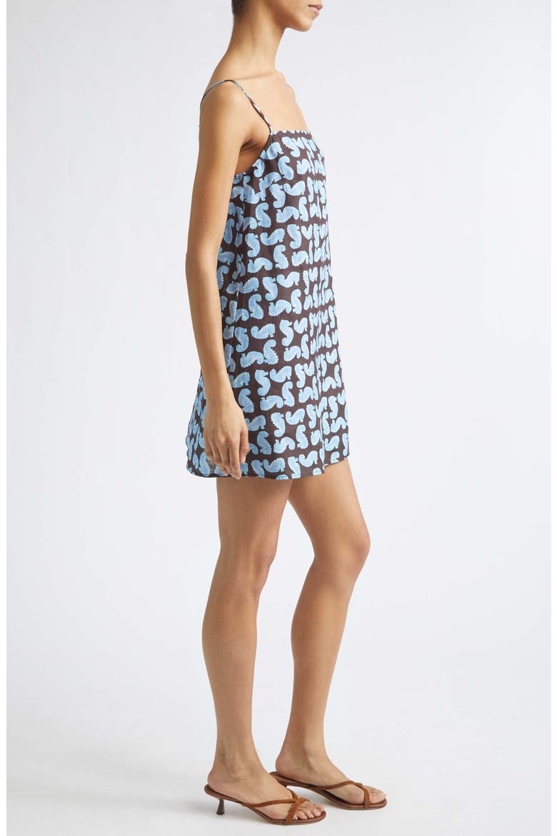 Laura Print Sleeveless Dress, Alternate, color, SEAHORSE