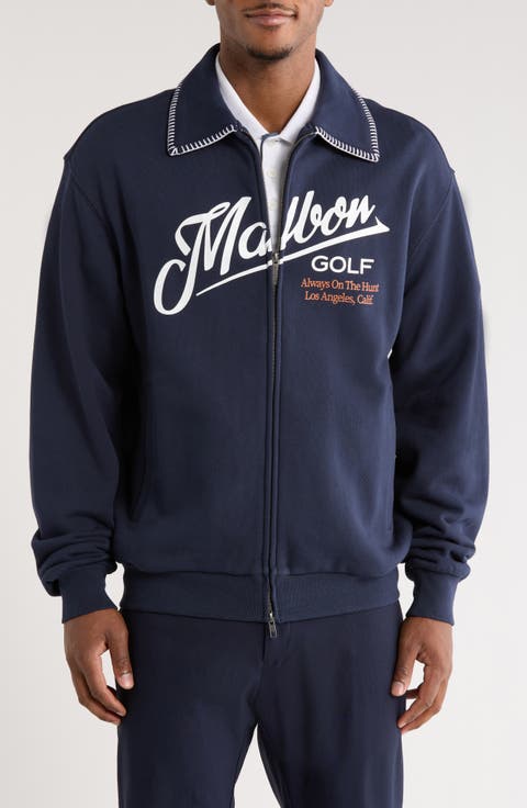 Maxwell Logo Zip-Up Cotton Sweatshirt