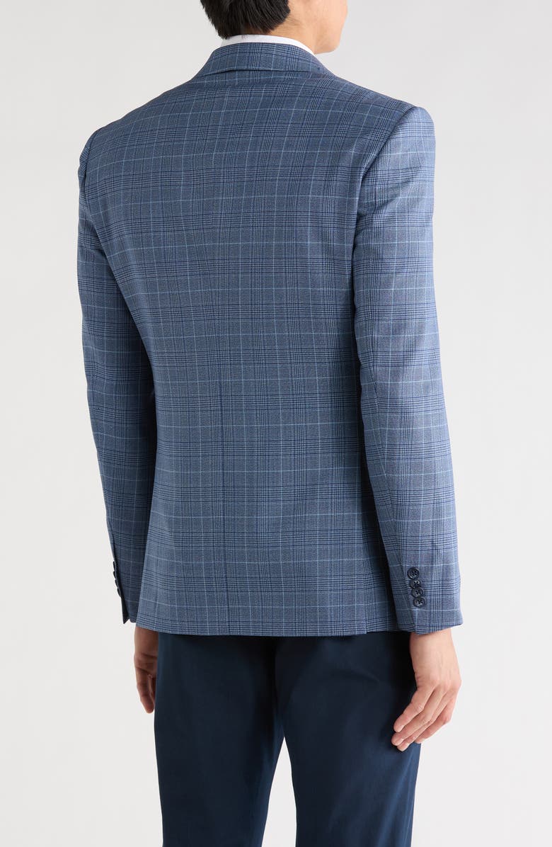 John Varvatos Star USA Plaid Two-Button Sport Coat, Alternate, color, Blue