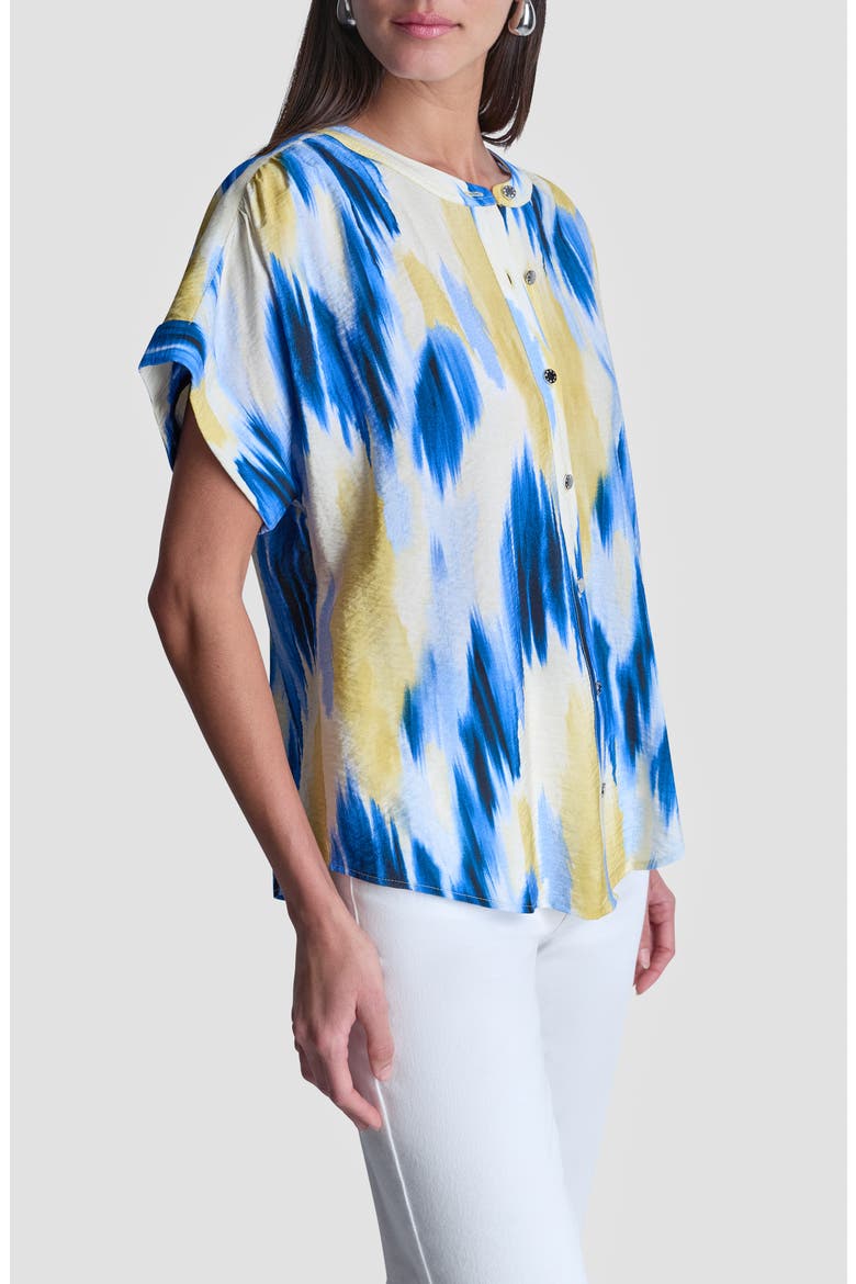 Abstract Print Button-Up Shirt, Alternate, color, SUNLIT SHORELINE