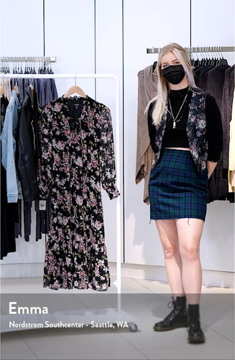 Floral Long Sleeve Midi Dress, sales video thumbnail
