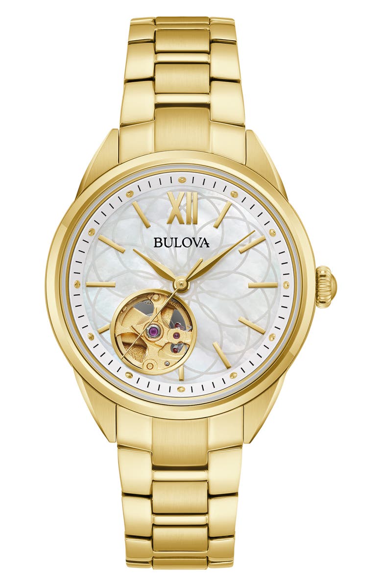 BULOVA Sutton Bracelet Watch, 34.5mm, Main, color, Gold-Tone