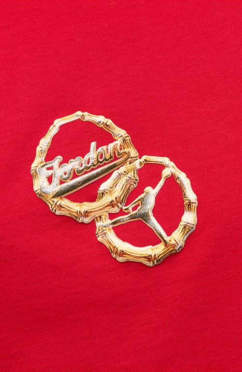 Jordan Brooklyn Puffy Graphic Tee In Red